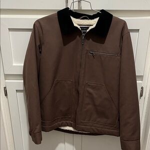 Men's Brown Jacket with Black Collar